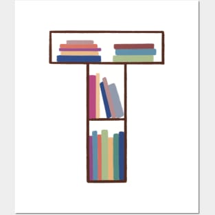 T Bookcase Posters and Art